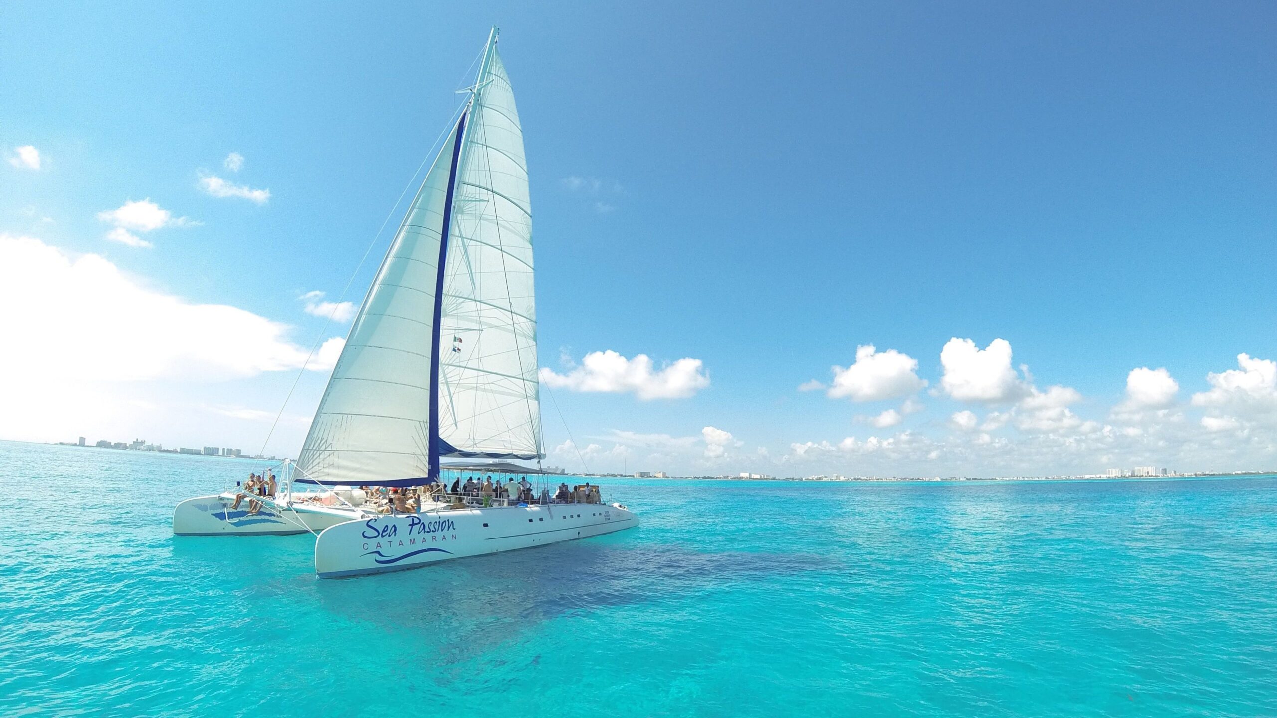 mayan blue catamaran
